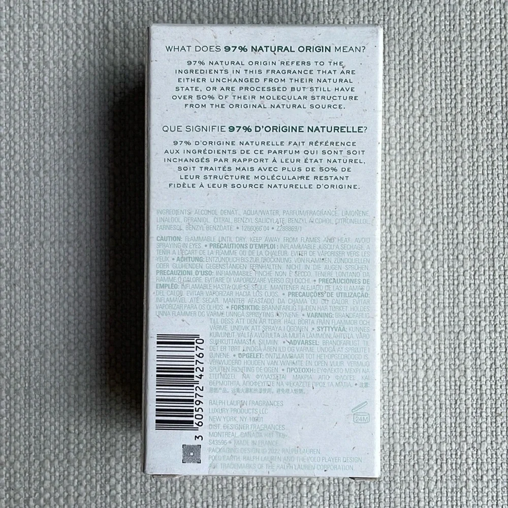 Ralph Lauren Polo Earth 1.36oz fragrance